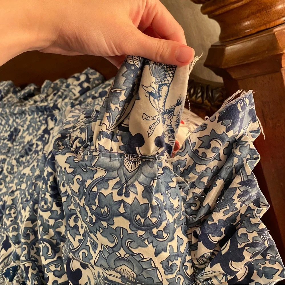 Ralph Lauren RARE Porcelain Blue Tamarind Bird Twin comforter